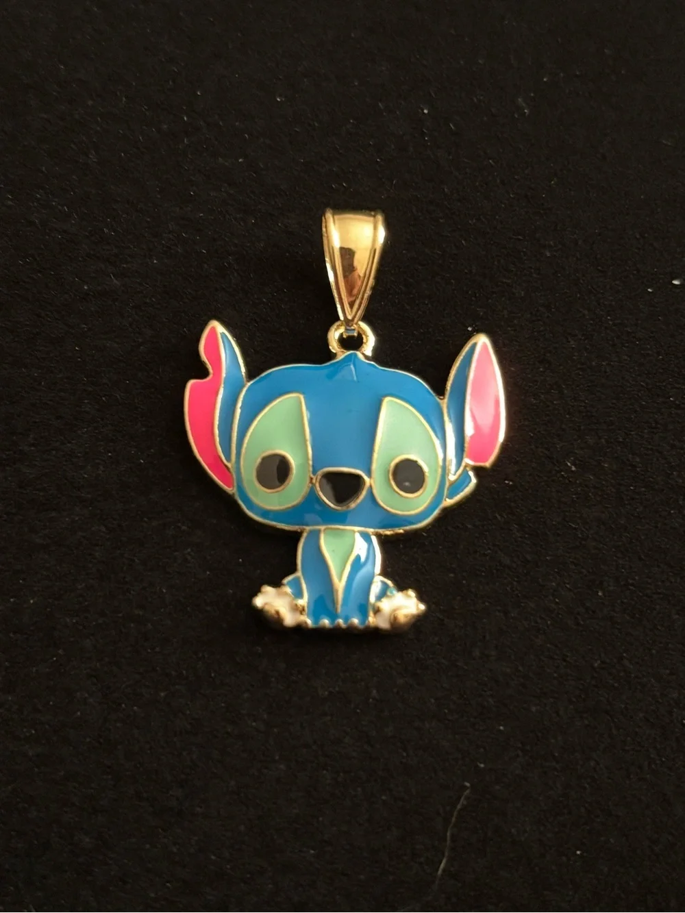 Gold Plated Stitch Enamel Pendant